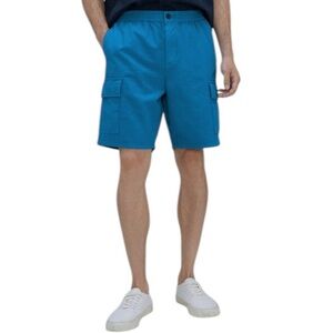 EVERLANE Men's The Organic Cotton Linen Cargo Short Resort Horizon Blue Size XL